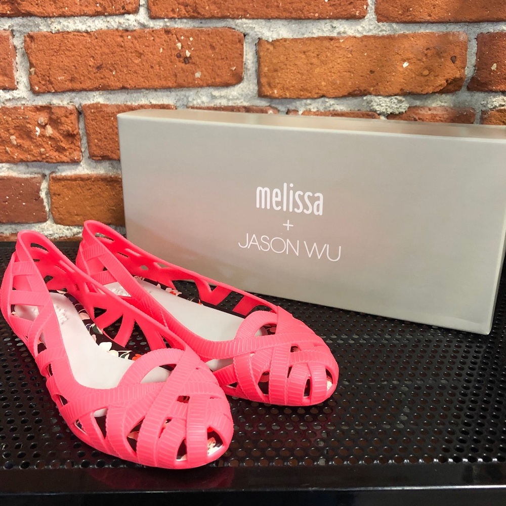 NIB Melissa + Jason Wu Orange Ballet Flats